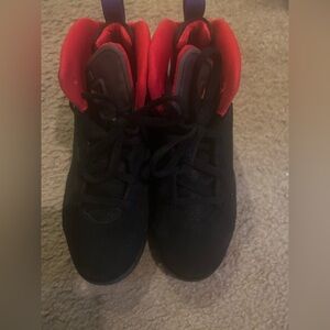 Kids Black and Red Jordan Sneakers